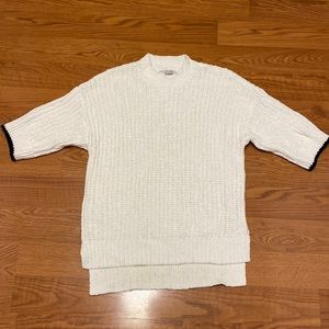 Chunky white Loft short sleeve sweater